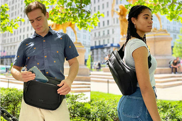best sling backpack for business travel SEAFEW Black Bag Men Women, Mini Anti Theft One Strap Motorcycle Sling Backpack, Small Sling Chest Bag Daypack Crossbody for Casual Hiking Gym Outdoor Sports : Sports Best Sling Backpack For Travel