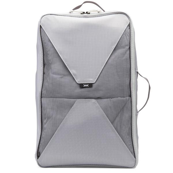 Lightweight and durable 70 denier ripstop nylon body fabric with see-through soft mesh panels-Grey