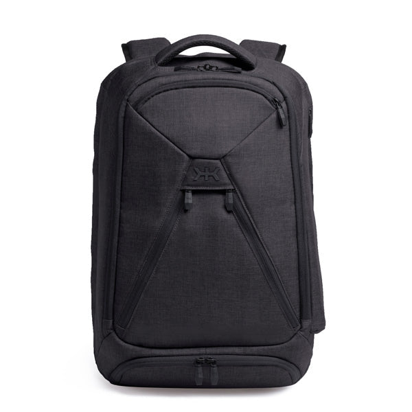 Side view, unexpanded for day use. 27 liters unexpanded. Stealth Black
