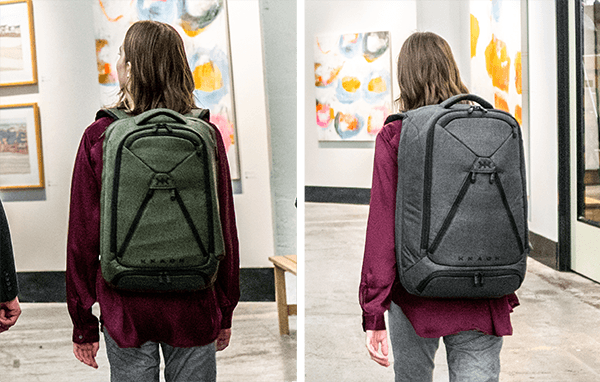 Knack Backpacks on 5 foot 5 inch model