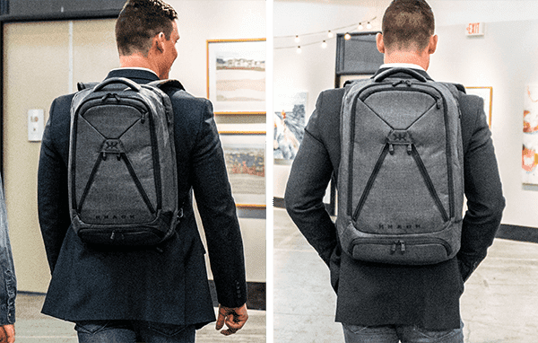 Knack Backpacks on 6 foot 3 inch model
